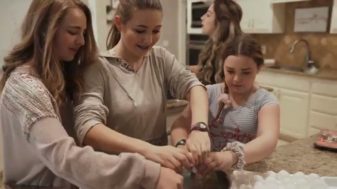 Cooking together in the kitchen