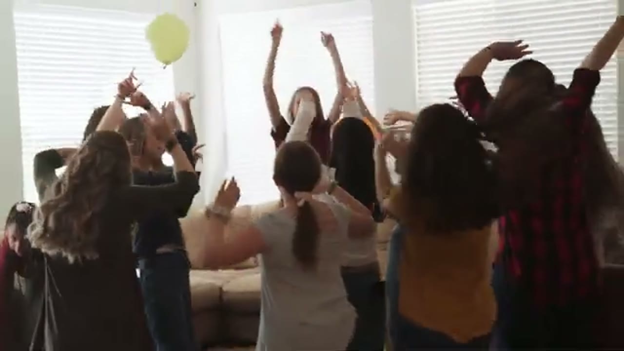 Girls celebrating together
